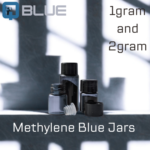 Q Blue Methylene Blue Powder Jars
